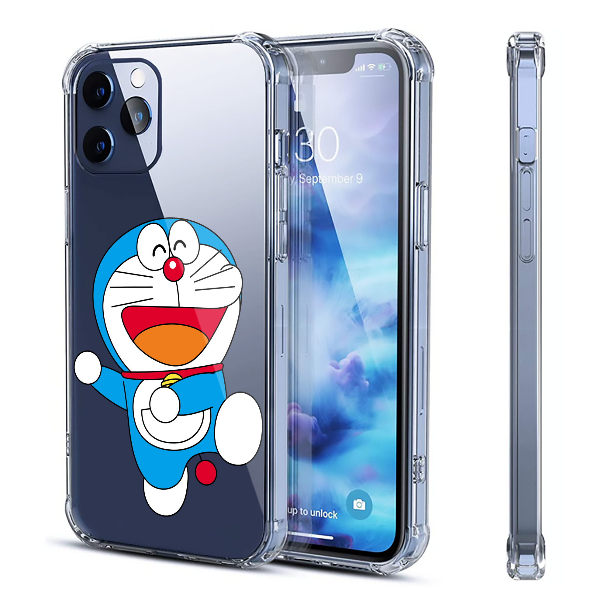 （画像用） ドラえもん Doraemon 【iPhone 12シリーズ対応】透明スマホケース（クリアソフトケース）